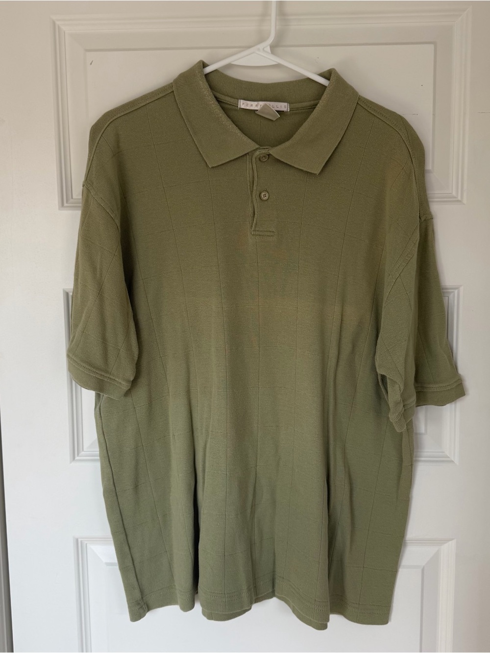 Perry Ellis Classic Olive Green Polo Shirt - Men